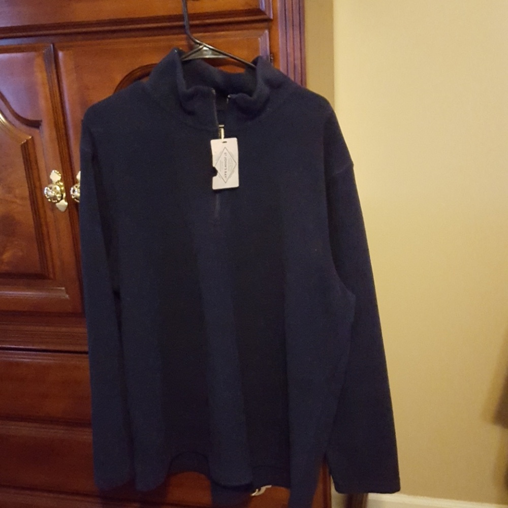 St. John's Bay navy blue fleece jacket pullover style size XL New With Tags…